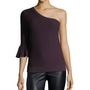 REBECCA MINKOFF ONE SHOULDER SWEATER